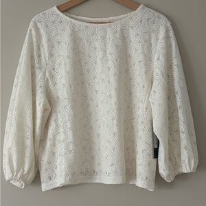 MELLODAY Cream Lace Blouse